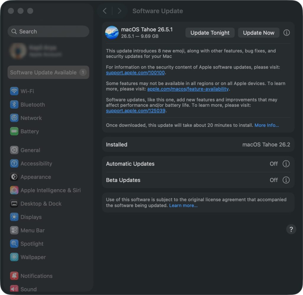 Update macOS