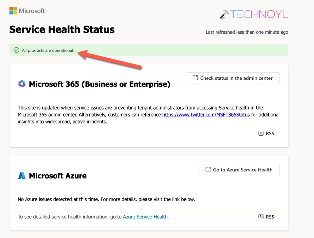 Verify status of Microsoft 365