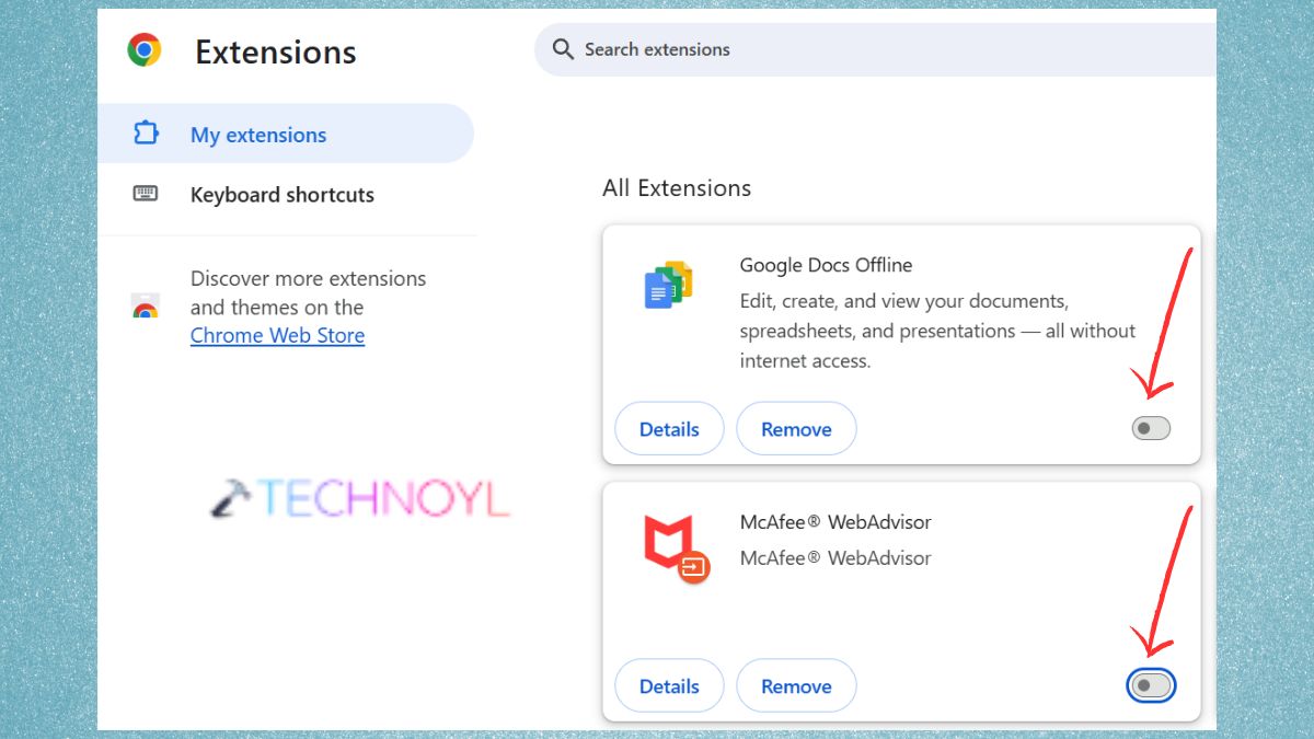 Disable all Extensions in Chrome browser