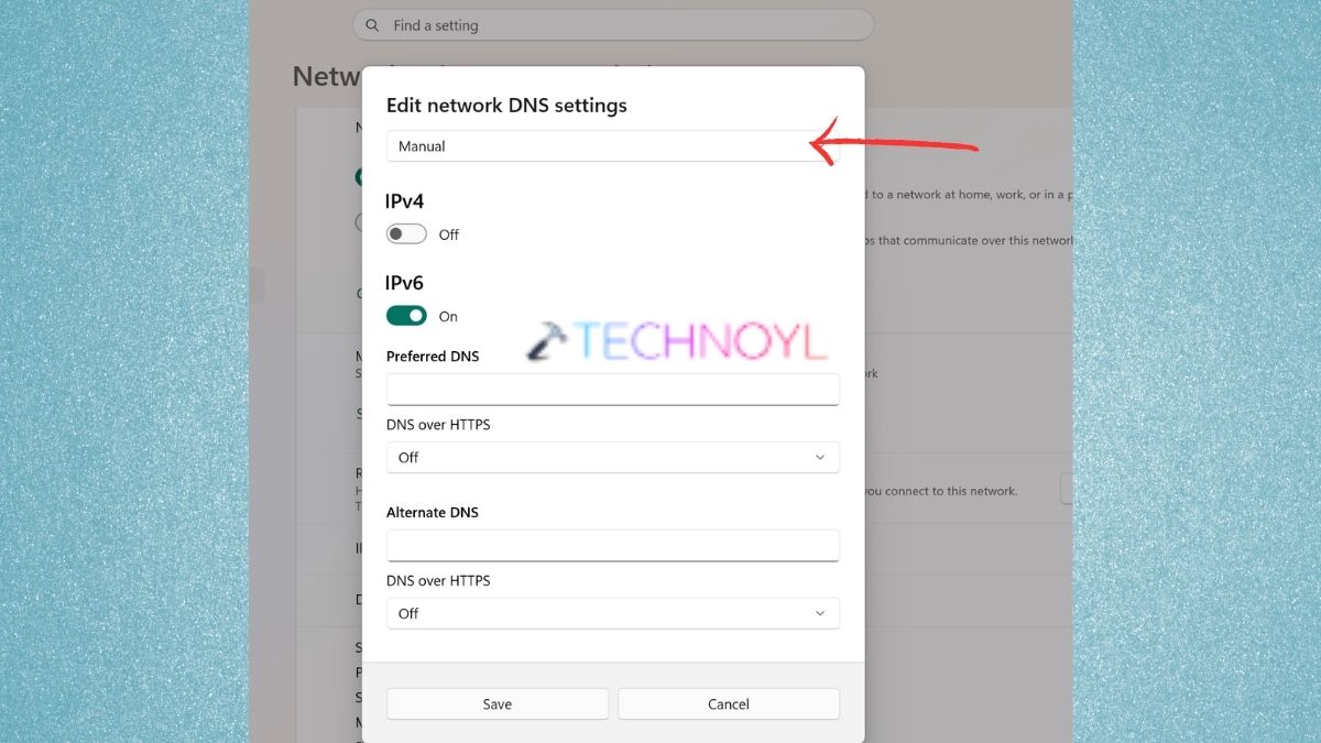 Edit network DNS Settings Configure Private DNS in Windows 11
