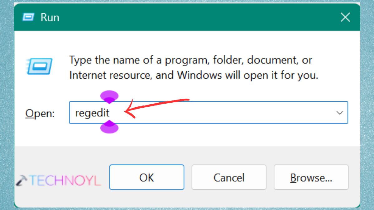Open Registry Editor app with regedit