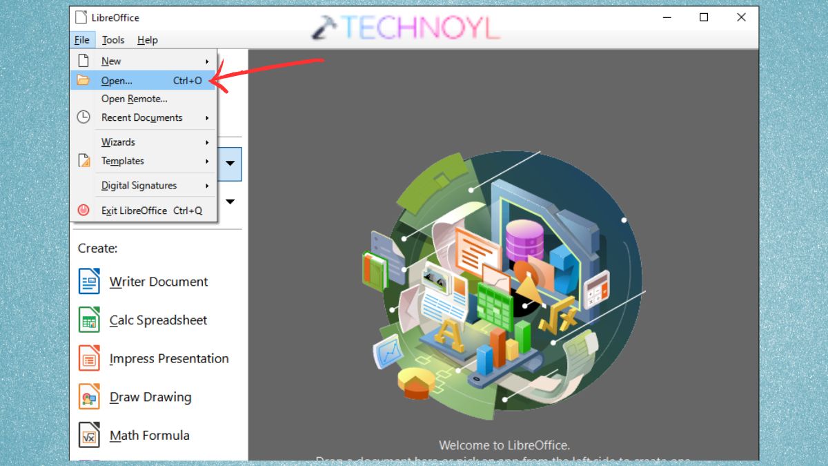 Open and Upload PPT file in LibreOffice