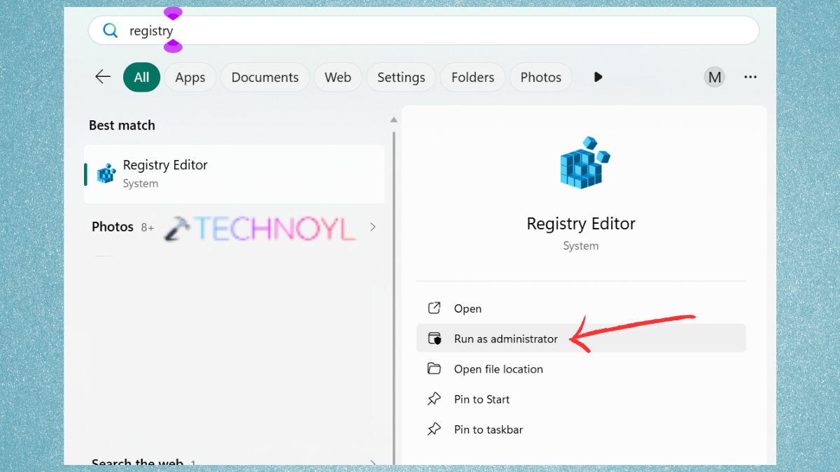 Registry Editor Run as Admin