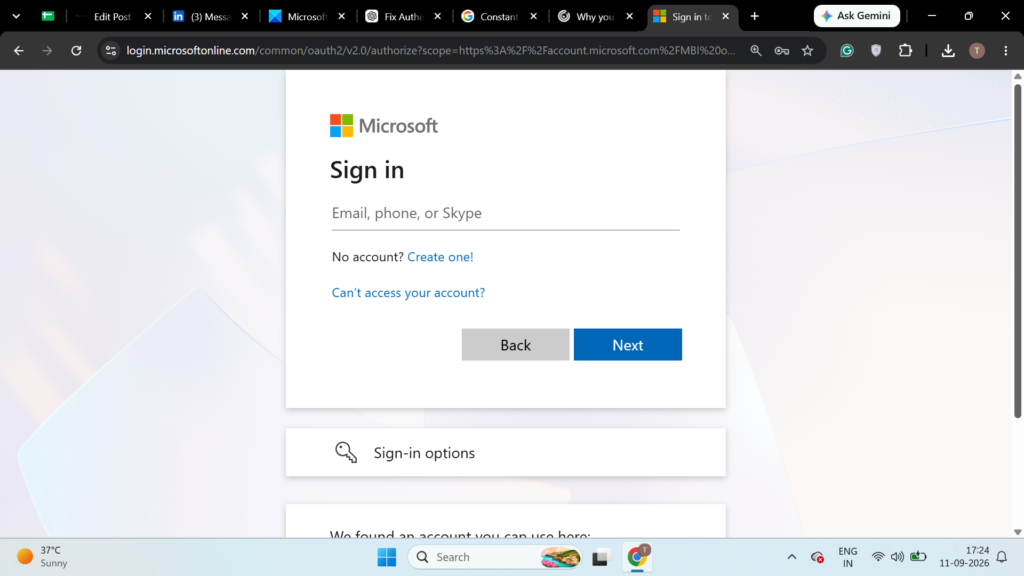 Microsoft account