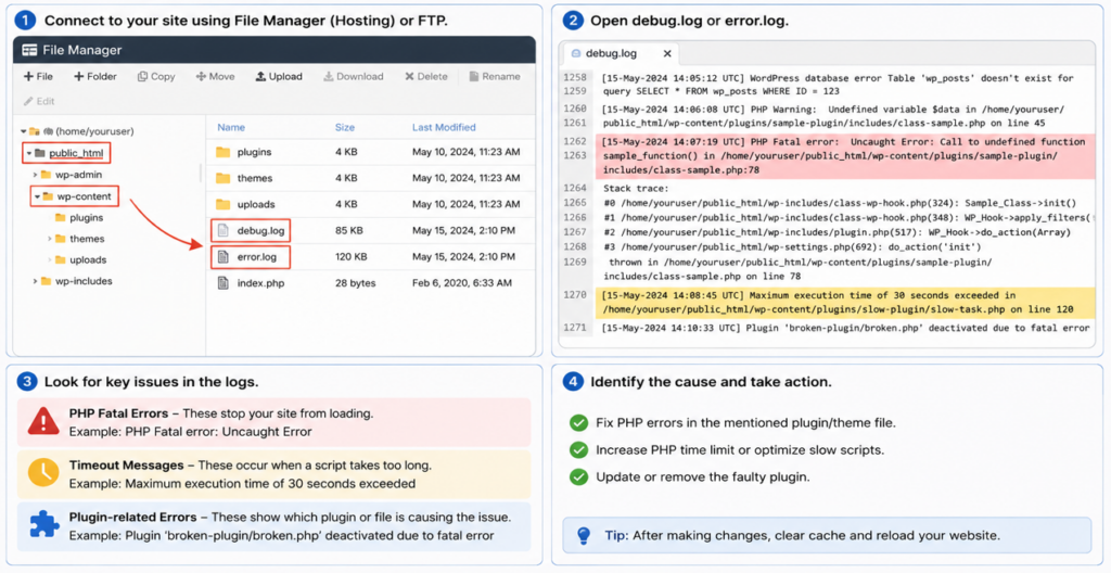 Check Error Logs