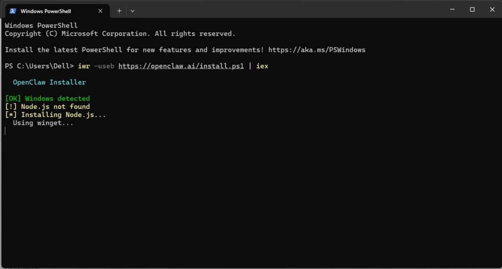 Install OpenClaw On Windows 11 Using PowerShell