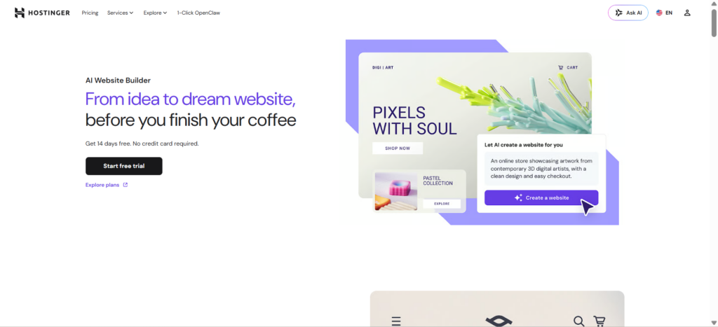 Hostinger Best AI Tools to Build Websites