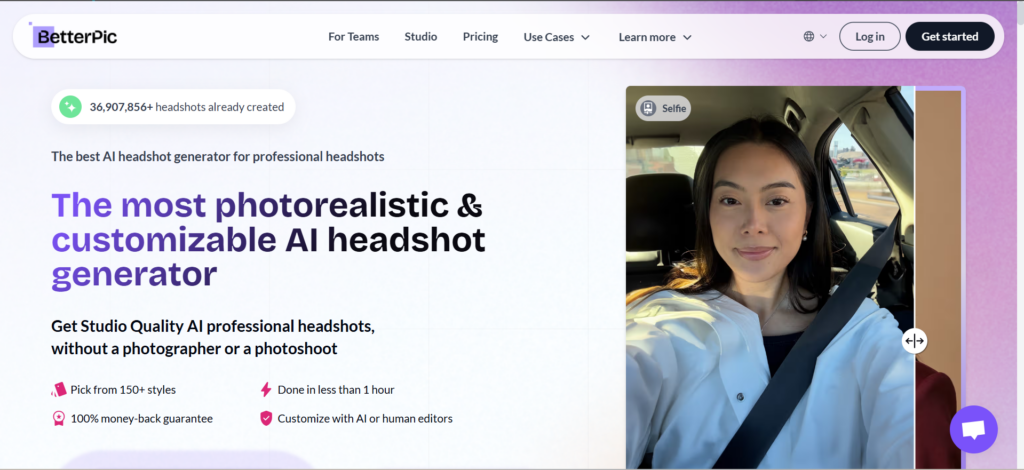 BetterPic Best Free AI Profile Picture Maker For Realistic Business Headshots