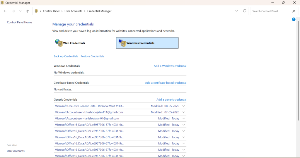Windows Credentials