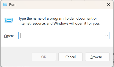 Windows + R To Fix Microsoft 365 Won't Open
