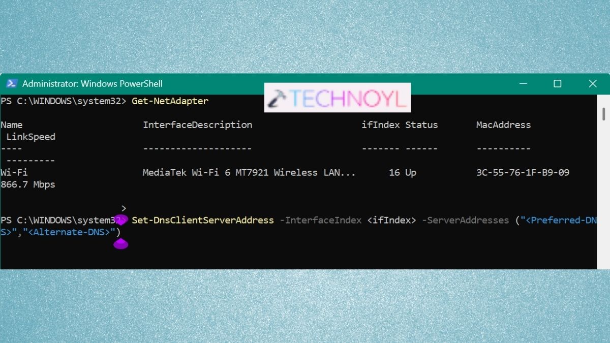 Set-DnsClientServerAddress Configure Private DNS in Windows 11