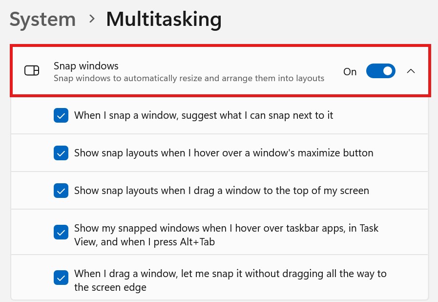Snap Layouts Windows Settings: A Windows 11 Hidden Feature