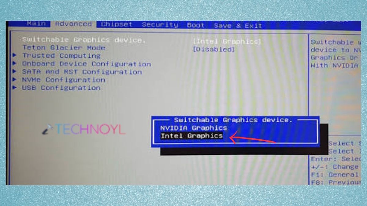 Switchable graphics in BIOS