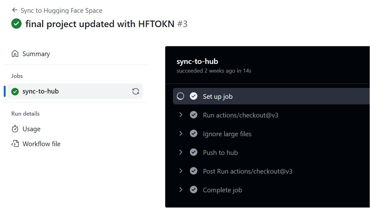 Sync to Hub