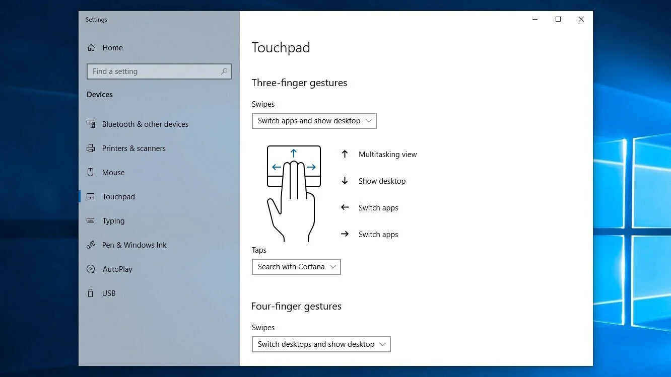 Touchpad Gestures: Windows 11 hidden features
