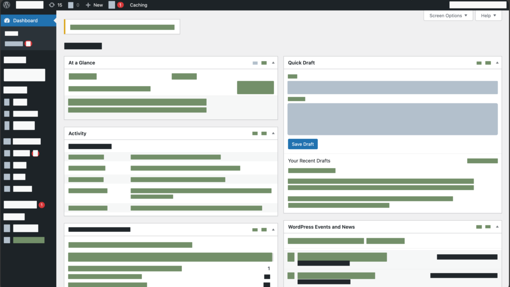 WordPress Dashboard