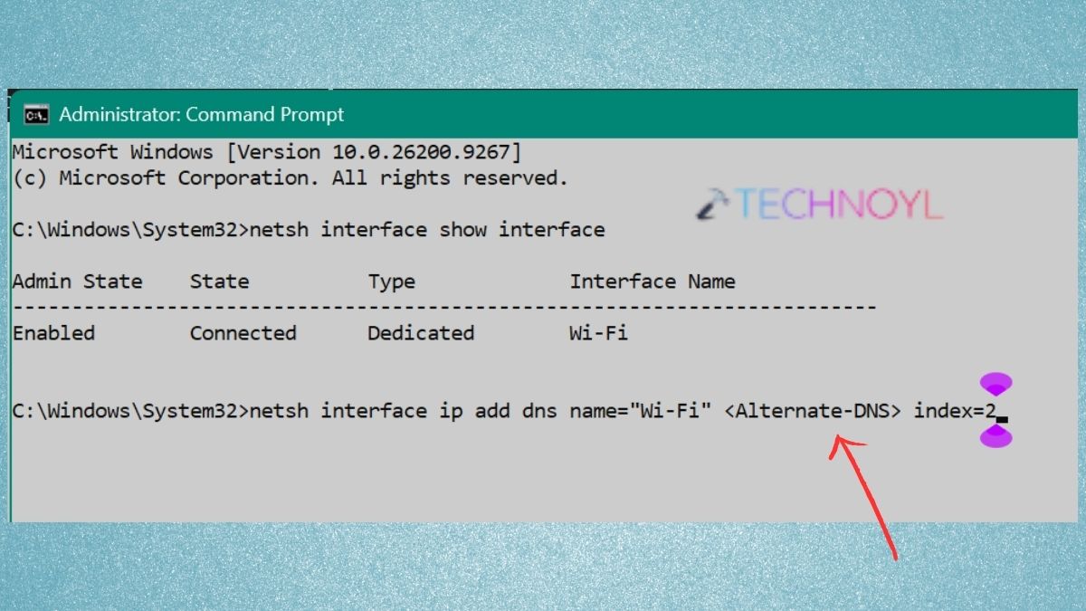 netsh interface ip add dns
